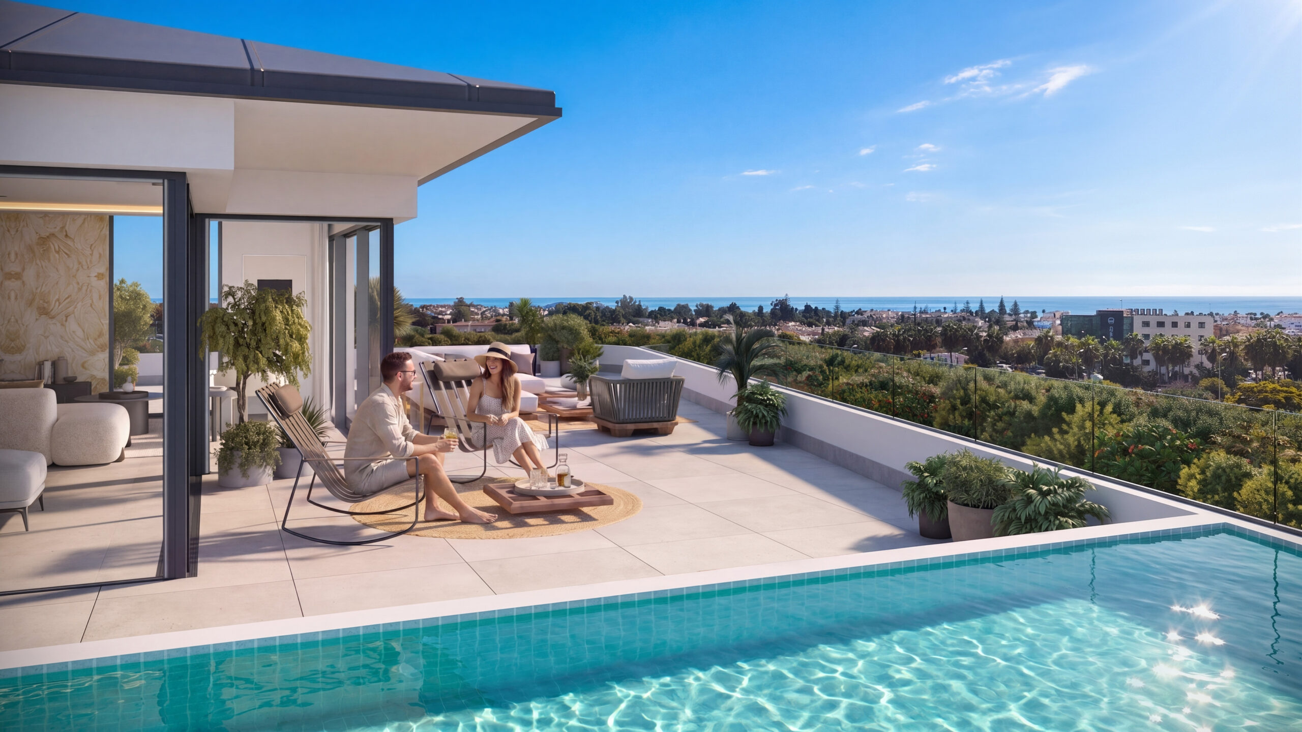 Lifestyle mediterráneo en una vivienda de obra nueva en San Pedro de Alcántara.